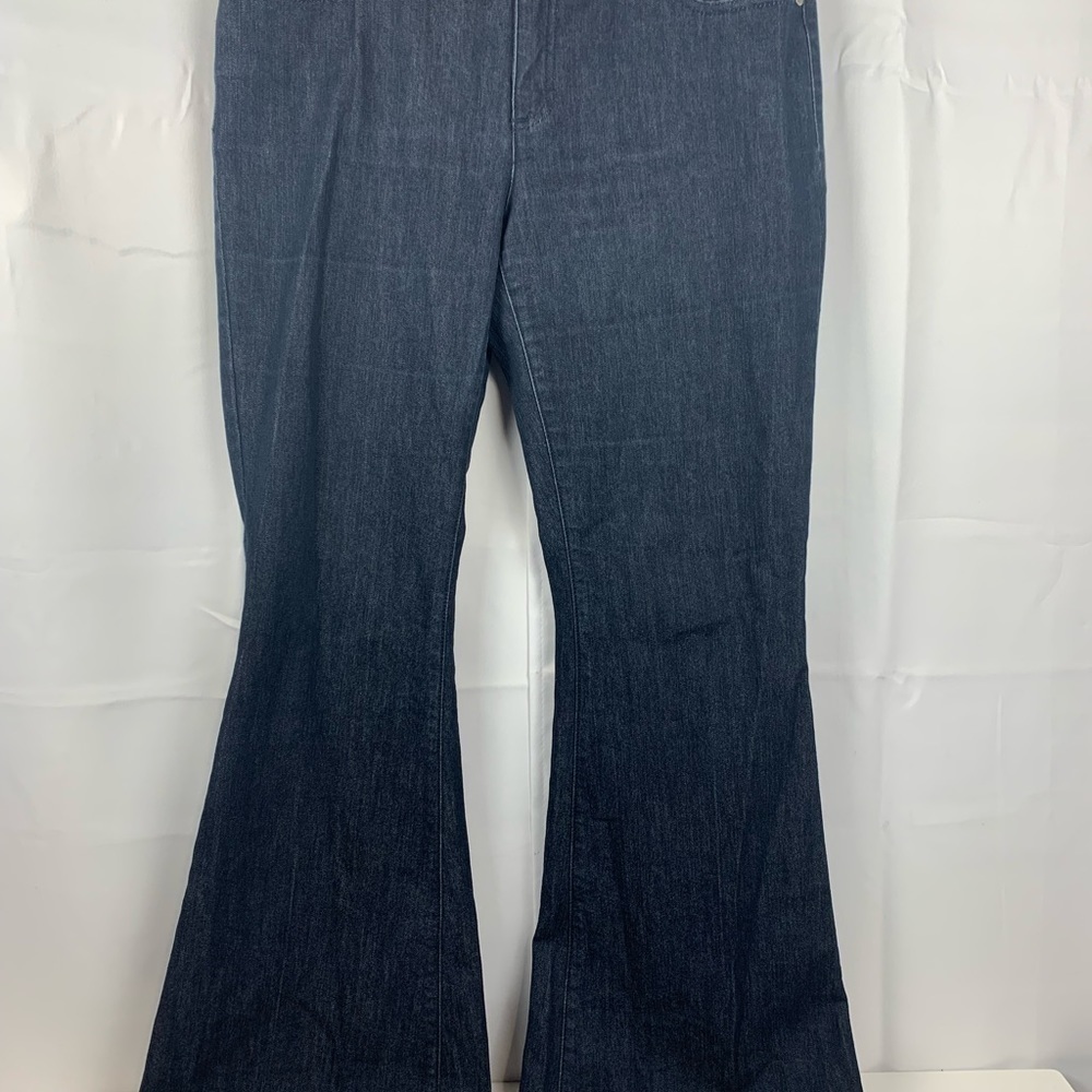 Michael Kors Womens Flare mid rise jeans Dark Wash size 8